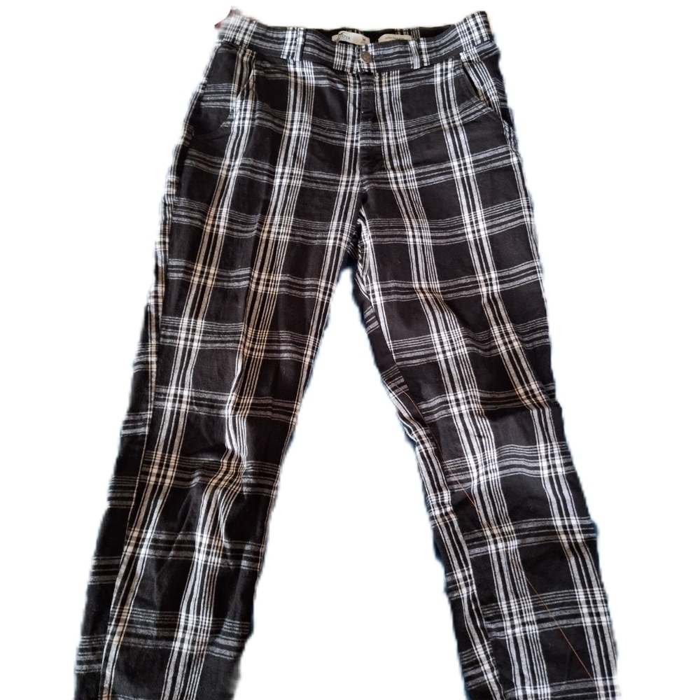 Women's Hollister Check Black and White Pants Size Medium 👖